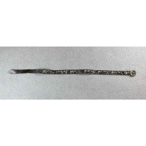 Lucky Brand Belt Medium Multicolor Sequins Leather Buckle Boho India - Picture 2 of 7